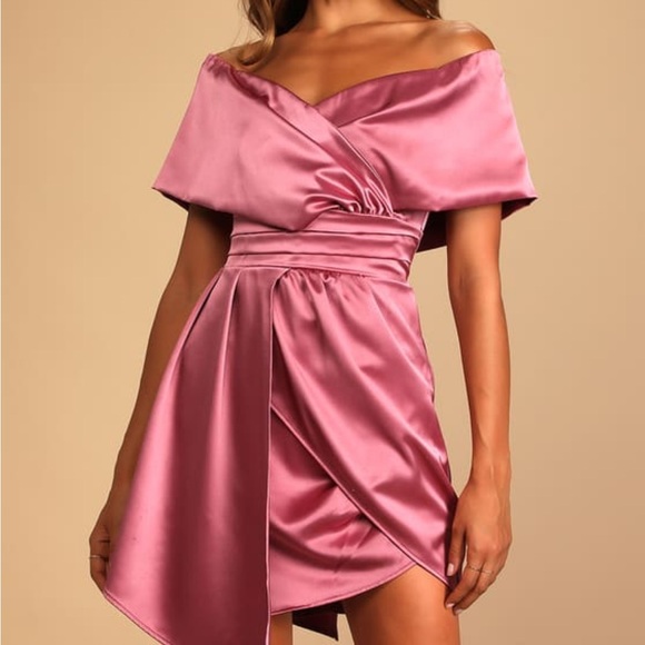 Mauve Silk Dress 🎀 - Picture 3 of 5